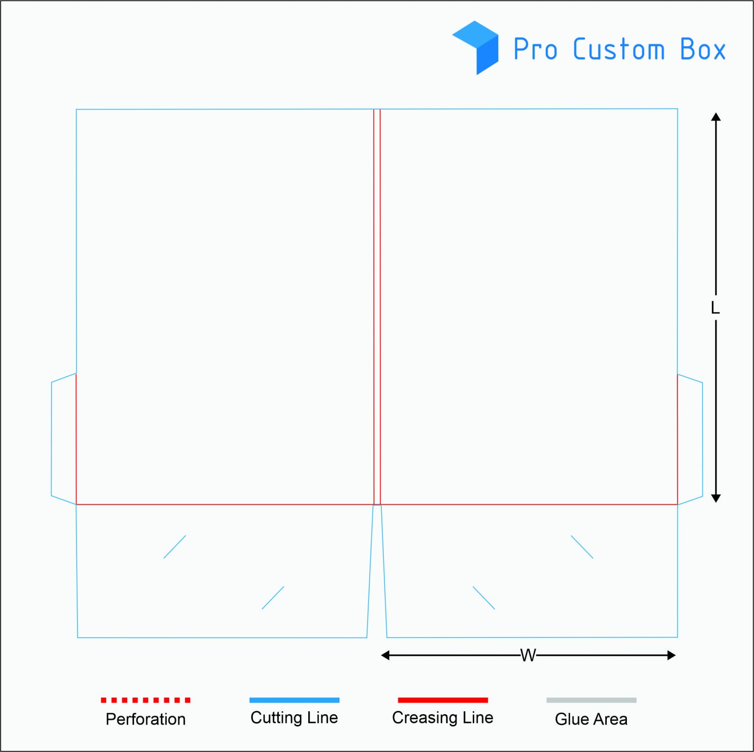 Pocket Folder With Business Card Slits Pro Custom Box